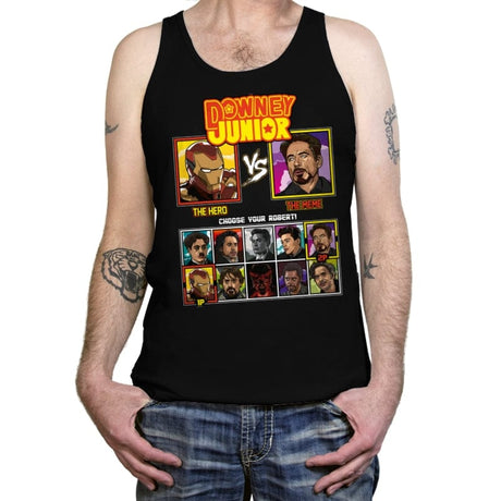 Downey Junior Fighter - Tanktop Tanktop RIPT Apparel X-Small / Black