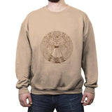 Dr. Vitruvian - Crew Neck Sweatshirt Crew Neck Sweatshirt RIPT Apparel Small / Sand