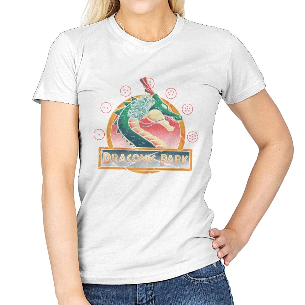 Draconic Park - Womens T-Shirts RIPT Apparel Small / White