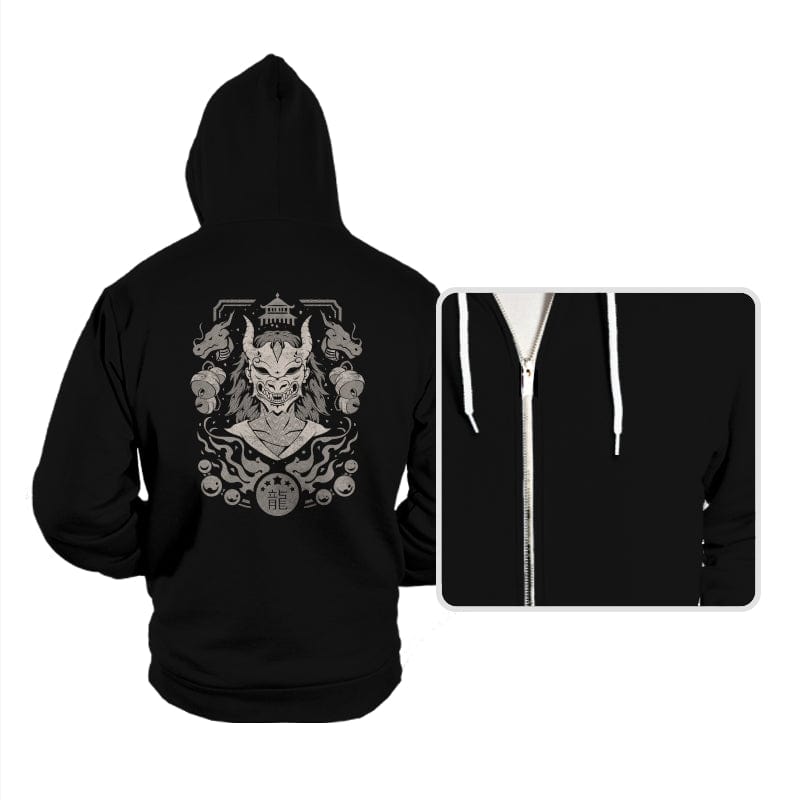 Dragon Mask - Hoodies Hoodies RIPT Apparel Small / Black