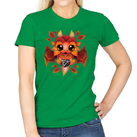 Dragon of Leaves - Womens T-Shirts RIPT Apparel Small / Irish Green