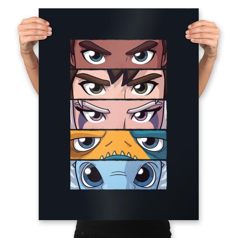 Dragon Prince Eyes - Prints Posters RIPT Apparel 18x24 / Black