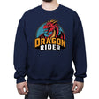 Dragon Rider - Crew Neck Sweatshirt Crew Neck Sweatshirt RIPT Apparel Small / Navy