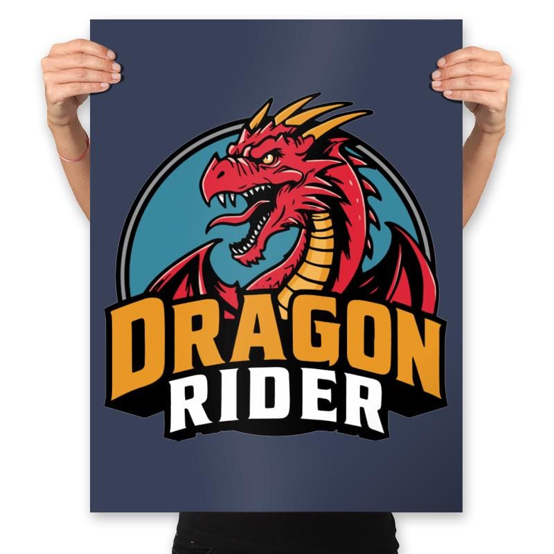 Dragon Rider - Prints Posters RIPT Apparel 18x24 / Navy