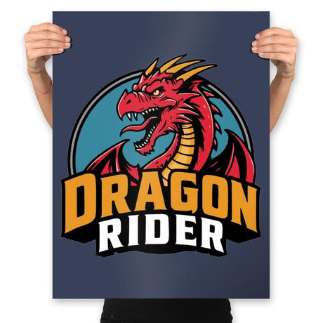 Dragon Rider - Prints Posters RIPT Apparel 18x24 / Navy