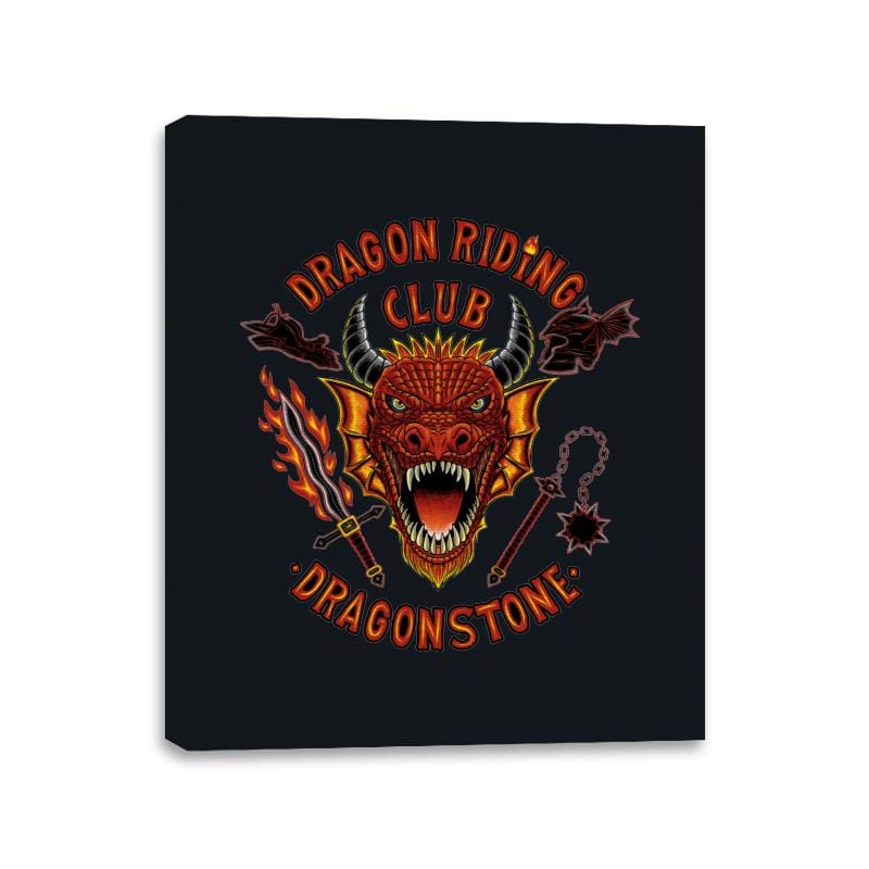 Dragon Riding Club - Canvas Wraps Canvas Wraps RIPT Apparel 11x14 / Black