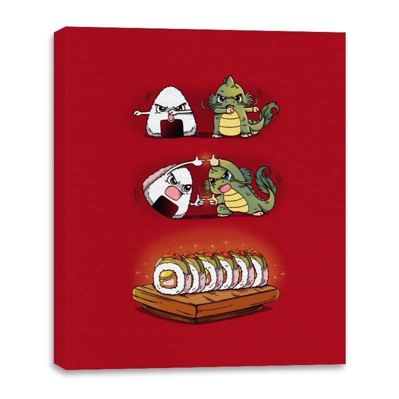 Dragon Roll Fusion - Canvas Wraps Canvas Wraps RIPT Apparel 16x20 / Red