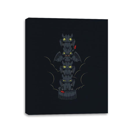 Dragon's Totem Moods - Canvas Wraps Canvas Wraps RIPT Apparel 11x14 / Black