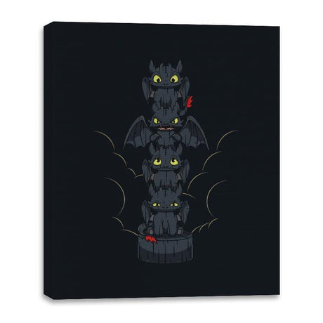 Dragon's Totem Moods - Canvas Wraps Canvas Wraps RIPT Apparel 16x20 / Black