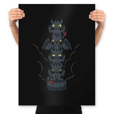 Dragon's Totem Moods - Prints Posters RIPT Apparel 18x24 / Black