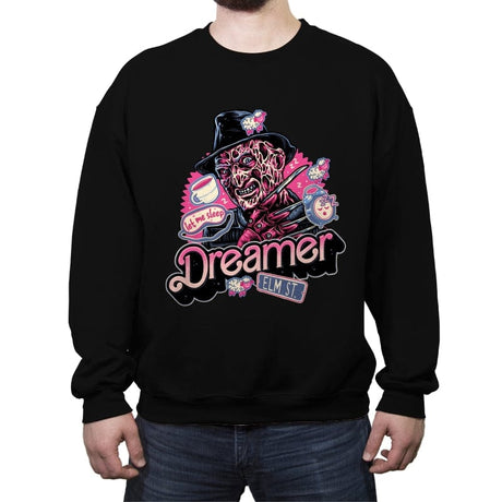 Dreamer Love - Crew Neck Sweatshirt Crew Neck Sweatshirt RIPT Apparel Small / Black