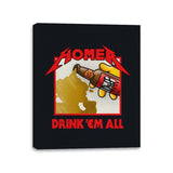 Drink 'Em All - Canvas Wraps Canvas Wraps RIPT Apparel 11x14 / Black