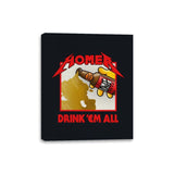 Drink 'Em All - Canvas Wraps Canvas Wraps RIPT Apparel 8x10 / Black