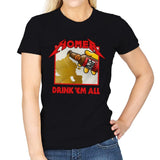 Drink 'Em All - Womens T-Shirts RIPT Apparel Small / Black