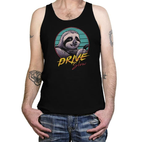 Drive Slow - Tanktop Tanktop RIPT Apparel X-Small / Black