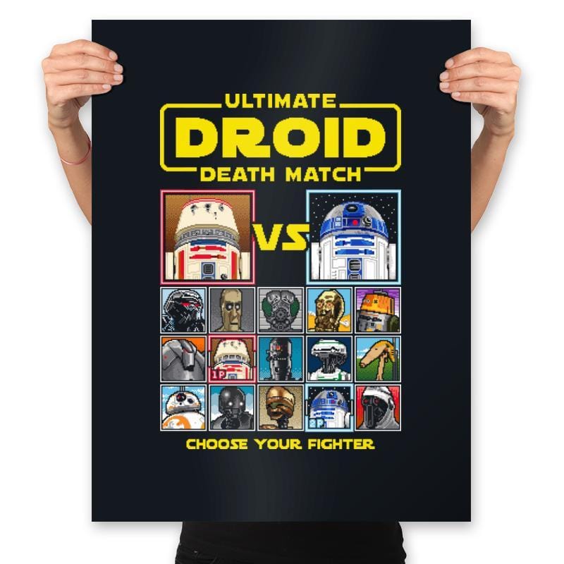 Droid Death Match - Prints Posters RIPT Apparel 18x24 / Black