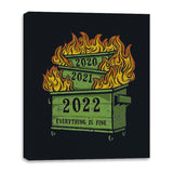 Dumpster Fire 2022 - Canvas Wraps Canvas Wraps RIPT Apparel 16x20 / Black