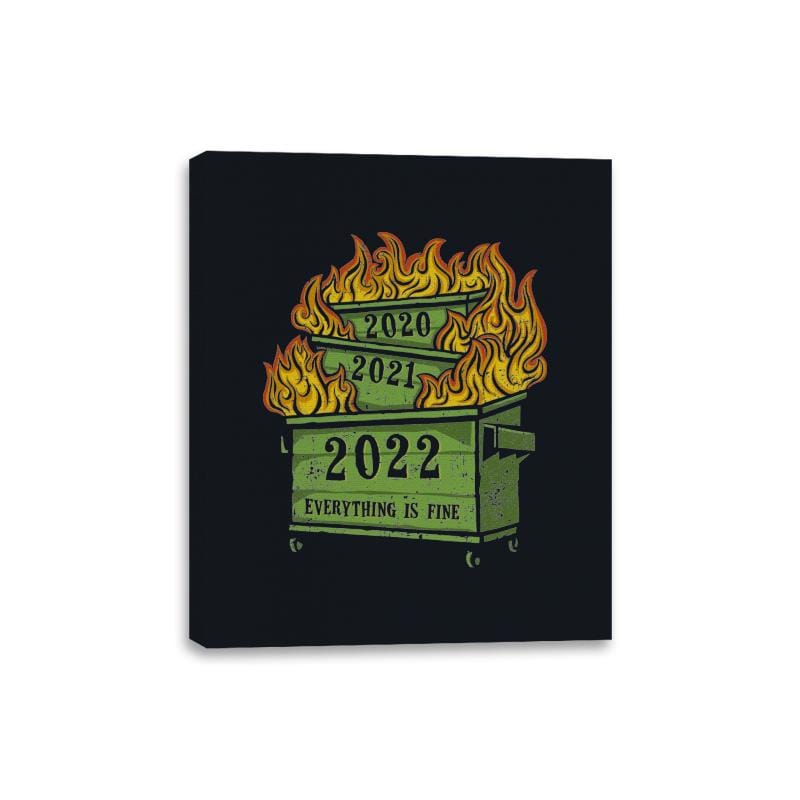 Dumpster Fire 2022 - Canvas Wraps Canvas Wraps RIPT Apparel 8x10 / Black