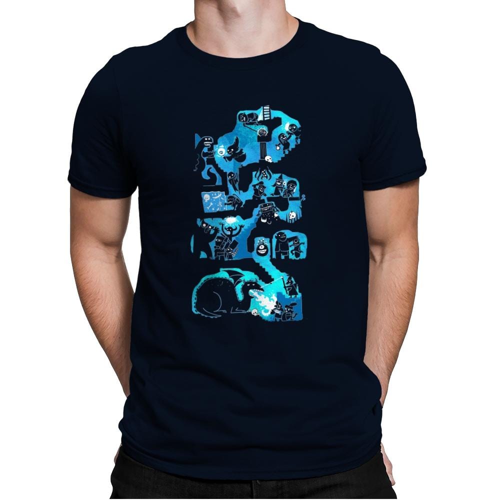 Dungeon Crawlers - Mens Premium T-Shirts RIPT Apparel Small / Midnight Navy