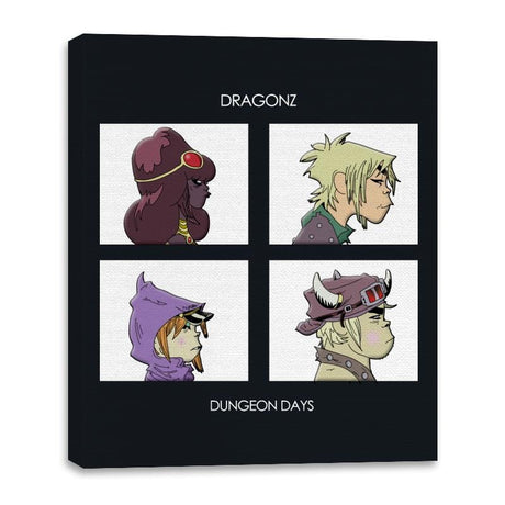 Dungeon Days - Canvas Wraps Canvas Wraps RIPT Apparel 16x20 / Black