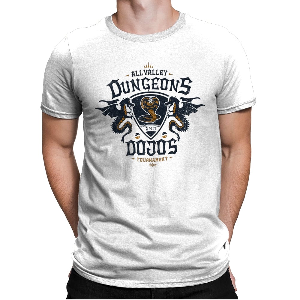 Dungeons and Dojos - Mens Premium T-Shirts RIPT Apparel Small / White