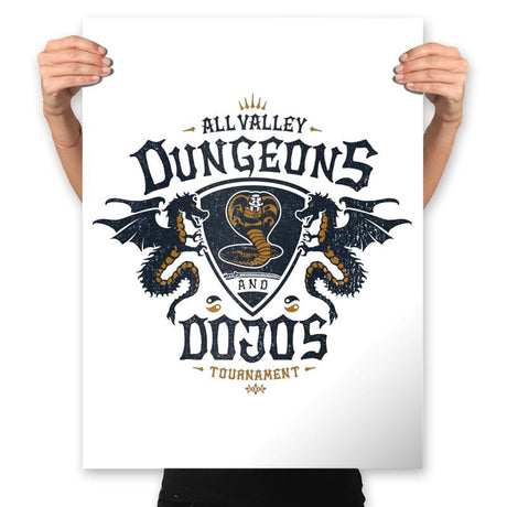 Dungeons and Dojos - Prints Posters RIPT Apparel 18x24 / White