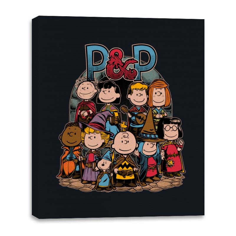 Dungeons and Peanuts - Canvas Wraps Canvas Wraps RIPT Apparel 16x20 / Black