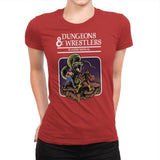 Dungeons and Wrestlers - Womens Premium T-Shirts RIPT Apparel Small / Red