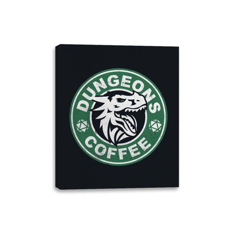 Dungeons Coffee - Canvas Wraps Canvas Wraps RIPT Apparel 8x10 / Black