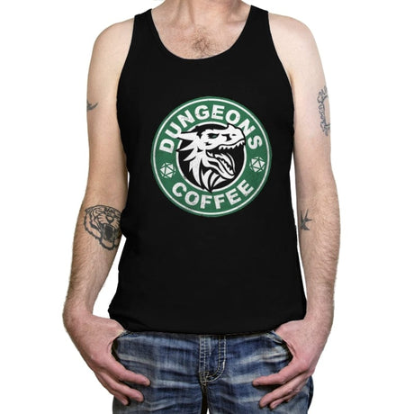 Dungeons Coffee - Tanktop Tanktop RIPT Apparel X-Small / Black