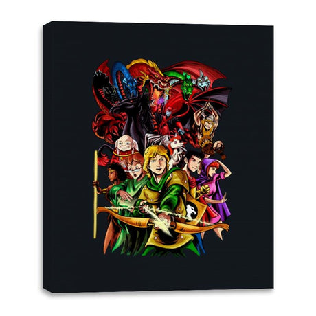 Dungeons & Dragons - Canvas Wraps Canvas Wraps RIPT Apparel 16x20 / Black