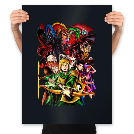 Dungeons & Dragons - Prints Posters RIPT Apparel 18x24 / Black