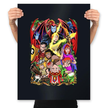 Dungeons & Dragons - Prints Posters RIPT Apparel 18x24 / Black