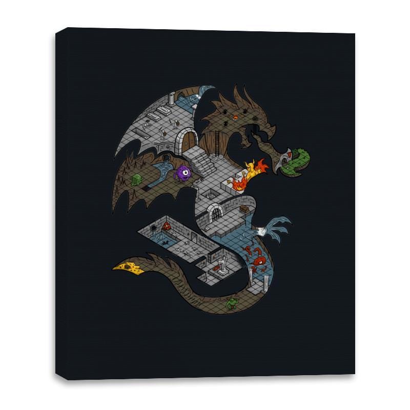 Dungeons in Dragons - Canvas Wraps Canvas Wraps RIPT Apparel 16x20 / Black