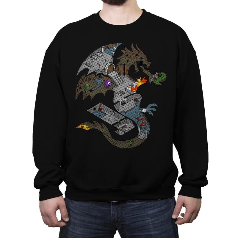 Dungeons in Dragons - Crew Neck Sweatshirt Crew Neck Sweatshirt RIPT Apparel Small / Black