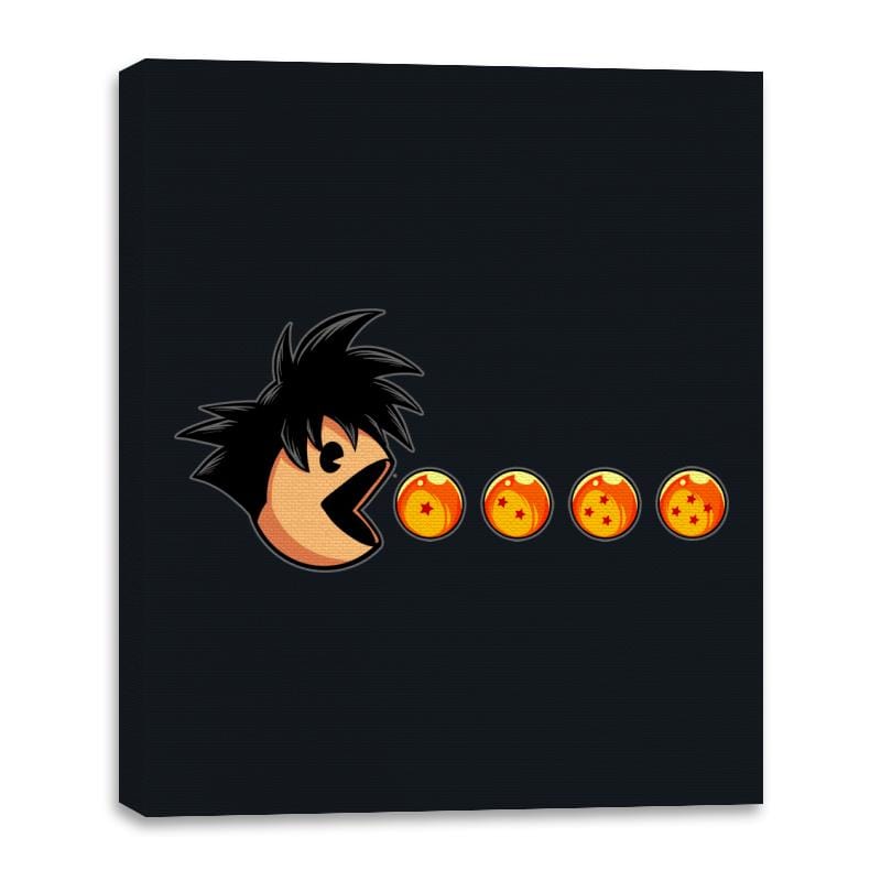 Eat Like Saiyan - Canvas Wraps Canvas Wraps RIPT Apparel 16x20 / Black