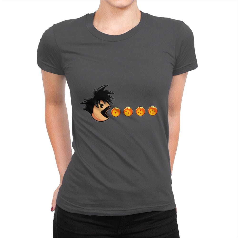 Eat Like Saiyan - Womens Premium T-Shirts RIPT Apparel Small / Heavy Metal