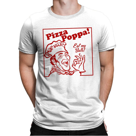 Eat my Pizza Balls - Mens Premium T-Shirts RIPT Apparel Small / White