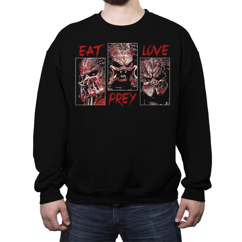 Eat, Prey, Love - Best Seller - Crew Neck Sweatshirt Crew Neck Sweatshirt RIPT Apparel Small / Black