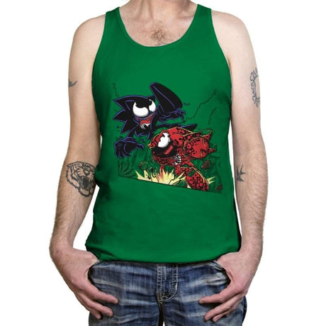 Echidna vs Hedgehog - Tanktop Tanktop RIPT Apparel X-Small / Kelly