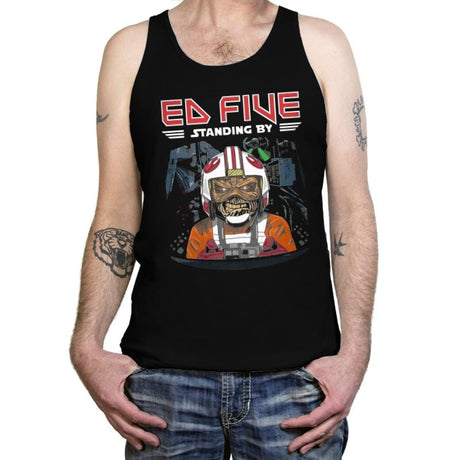 Ed Five Standing By - Tanktop Tanktop RIPT Apparel X-Small / Black