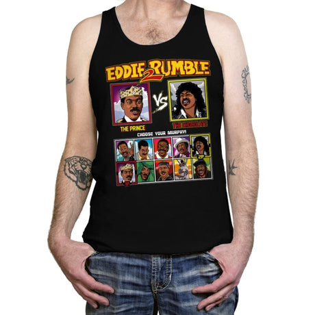 Eddie 2 Rumble - Retro Fighter Series - Tanktop Tanktop RIPT Apparel X-Small / Black