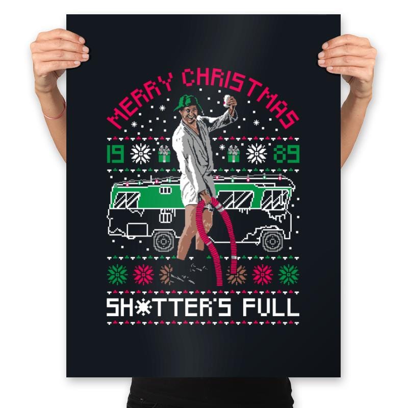 Eddies Full Christmas - Prints Posters RIPT Apparel 18x24 / Black