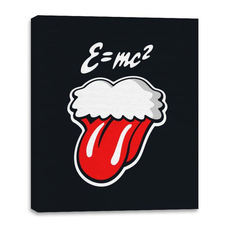 Einstein Tongue - Canvas Wraps Canvas Wraps RIPT Apparel 16x20 / Black