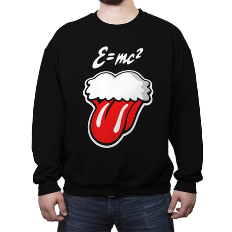 Einstein Tongue - Crew Neck Sweatshirt Crew Neck Sweatshirt RIPT Apparel Small / Black