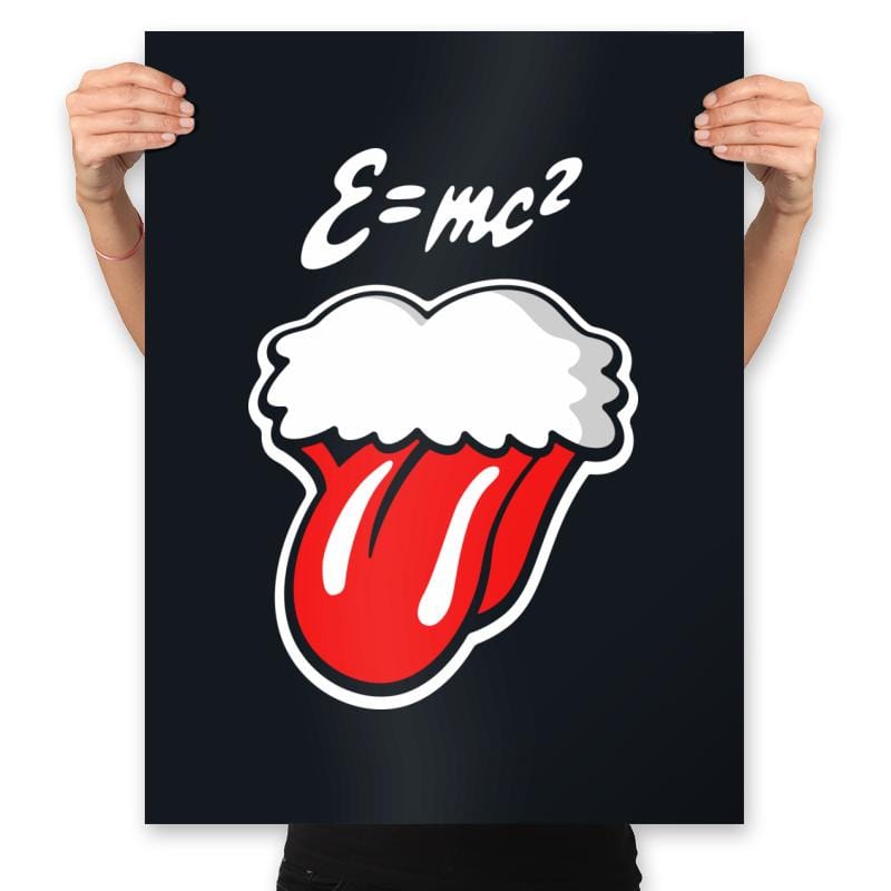 Einstein Tongue - Prints Posters RIPT Apparel 18x24 / Black