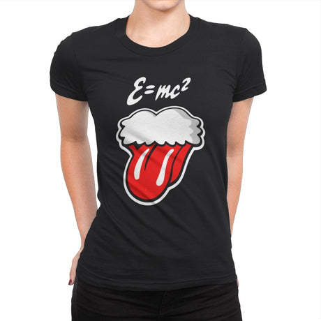 Einstein Tongue - Womens Premium T-Shirts RIPT Apparel Small / Black