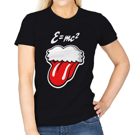 Einstein Tongue - Womens T-Shirts RIPT Apparel Small / Black