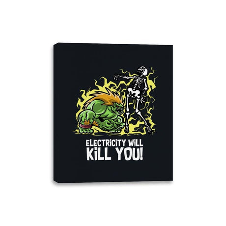 Electricity will Kill You - Canvas Wraps Canvas Wraps RIPT Apparel 8x10 / Black