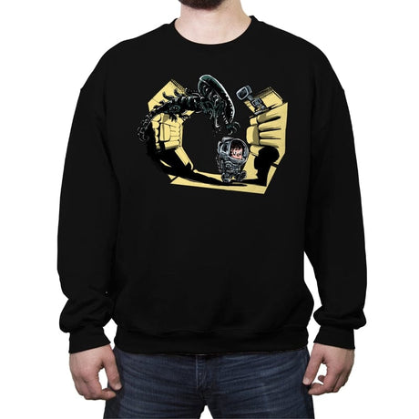 Ellen and Xeno - Crew Neck Sweatshirt Crew Neck Sweatshirt RIPT Apparel Small / Black